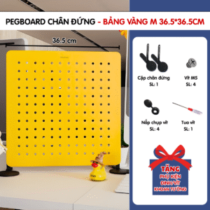 Pegboard chân đứng 36.5x36.5cm vàng