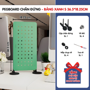 Pegboard chân đứng 36.5x18.25cm xanh mint
