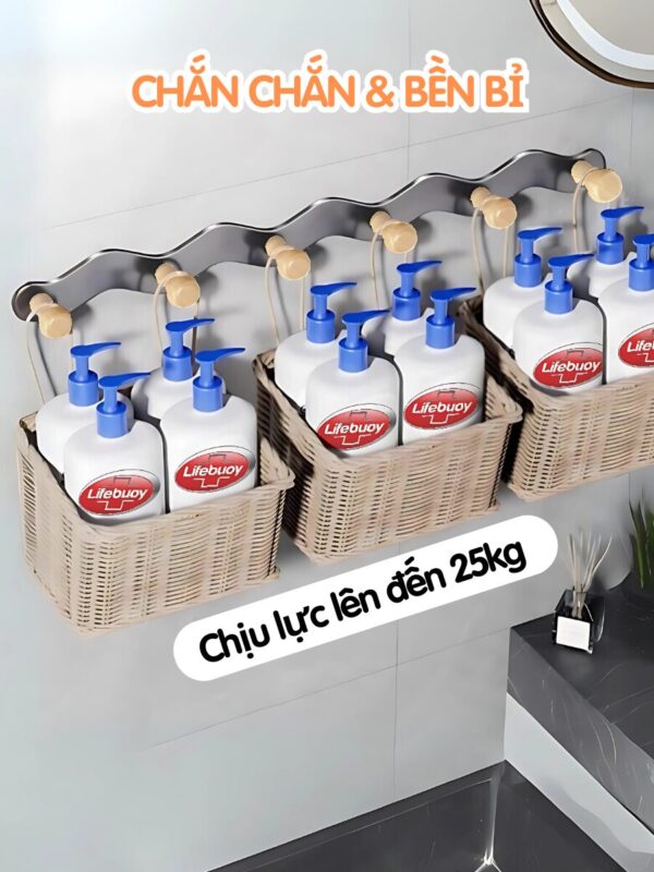 móc treo dán tường chịu lực cao, treo giỏ nặng 25kg