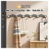 Móc treo tường decor phong cách Bắc Âu, kiểu dáng lượn sóng, phối nút gỗ treo khăn – túi – chìa khóa tiện lợi, lắp đặt trong nhà đẹp hiện đại