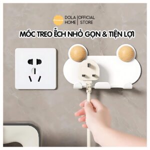 Móc treo hình ếch nhỏ gọn dán tường, treo củ sạc gọn gàng cạnh ổ điện, phù hợp decor cute cho nhà hiện đạ