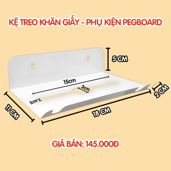 Kệ treo khăn giấy - Phụ kiện Pegboard