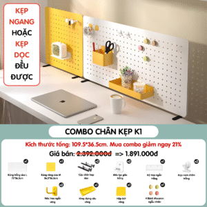 Combo Pegboard kẹp bàn - K1